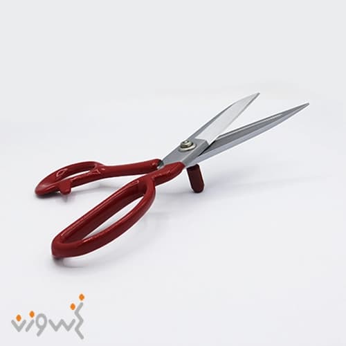 قیچی خیاطی دستی دسته قرمز آزو (PIN) سایز 10 — تصویر ۳