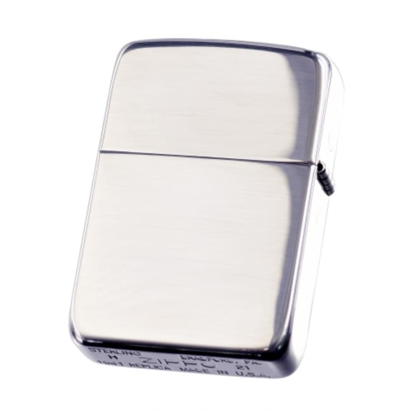 فندک زیپو تمام نقره براق رپلیکا کد 23 Zippo 1941 Hi Polish Sterling Silver — تصویر ۳