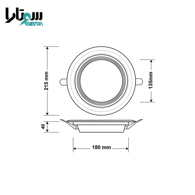 چراغ توکار FEC-2180-25W — تصویر ۳