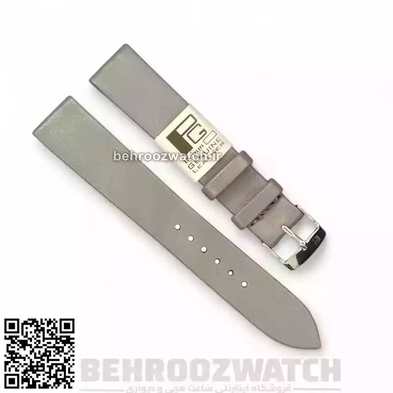 بند ساعت مچی چرم طبیعی PG ساده بدون دوخت توسی سایز 18 — تصویر ۲
