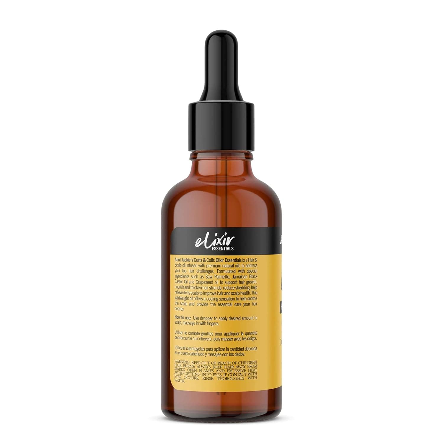 روغن الکسیر مو و کف سر کرچک و هسته انگور آنت جکیز Aunt Jackies Elixir — تصویر ۲