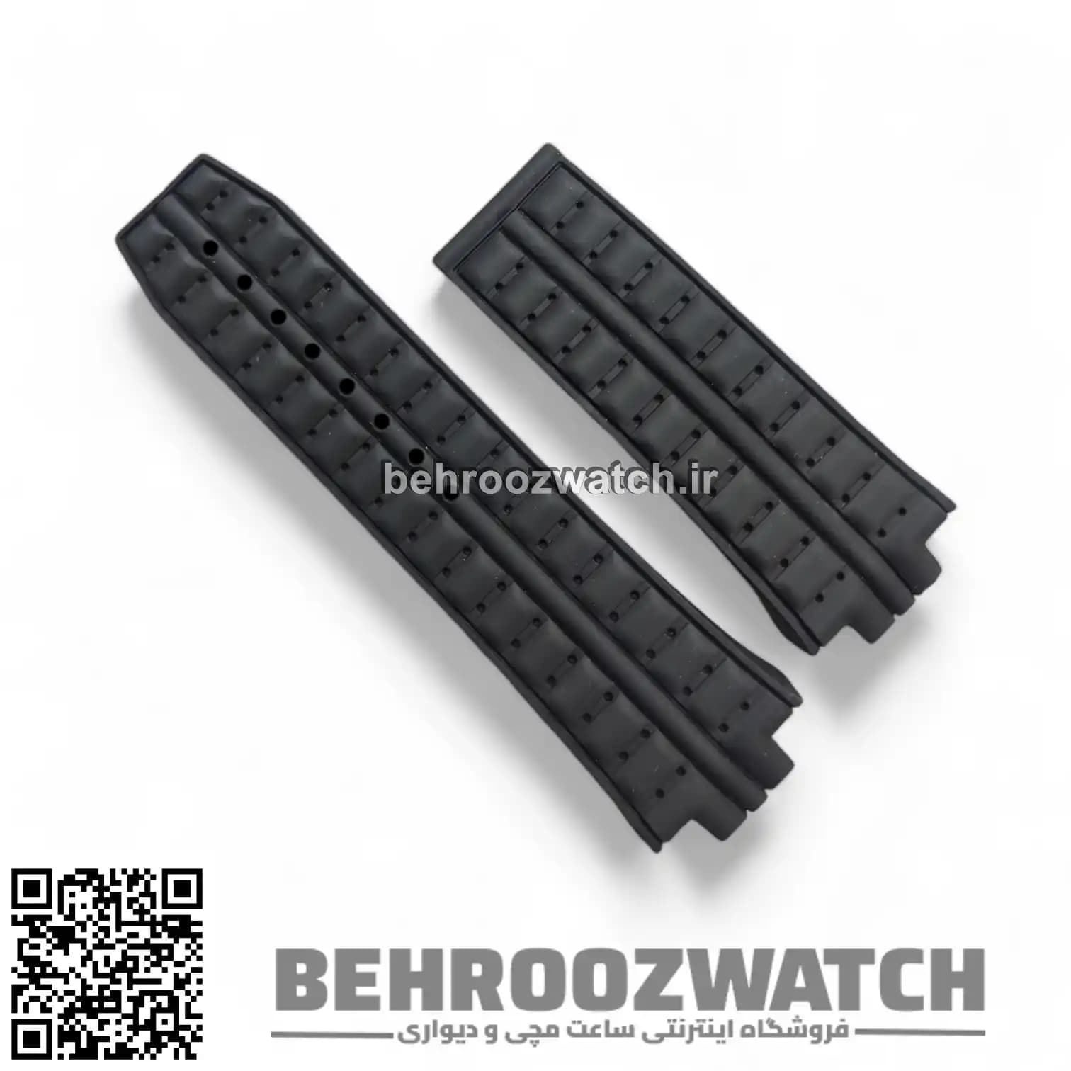 بند ساعت هابلوت فراری رابر مشکی Strap Hublot Big Bang Ferrari — تصویر ۲