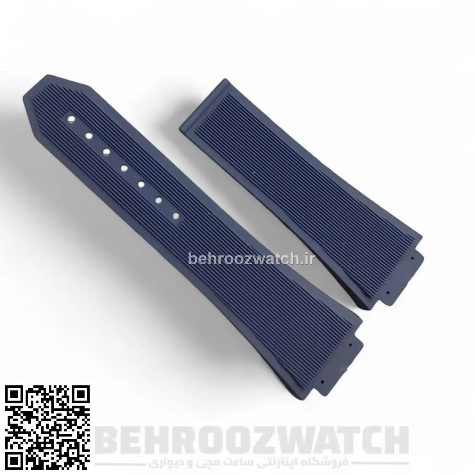 بند ساعت هابلوت رابر سرمه ای Strap Hublot Square Bang — تصویر ۲