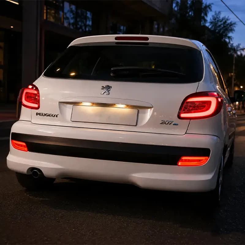مه شکن سه بعدی عقب 207 مدل نئون دار بسته دو عددی — تصویر ۴