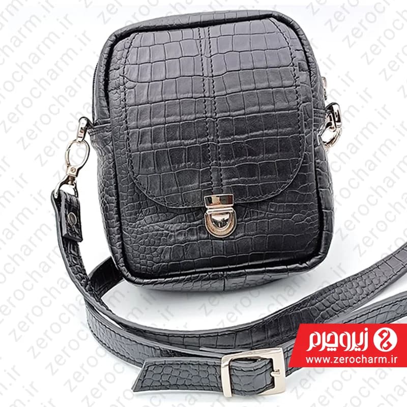 کیف اسپرت مینی چرم طبیعی گاوی سه حالته دوشی ، دستی و کمری — تصویر ۸