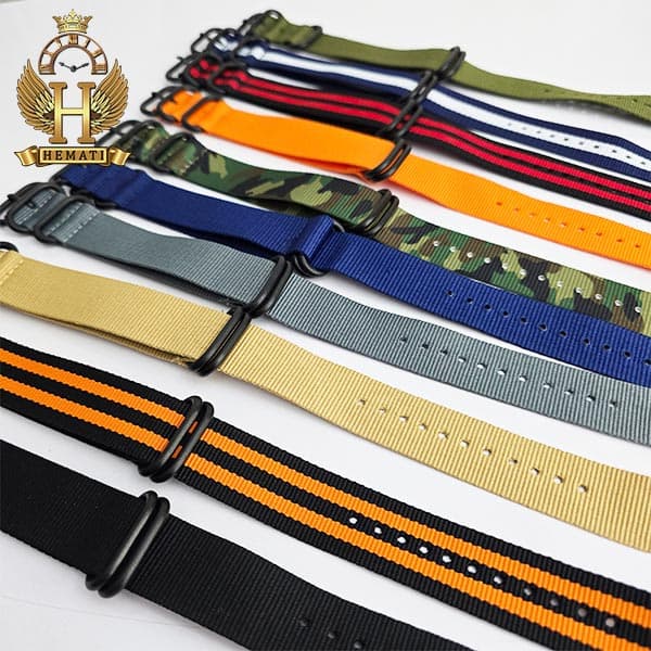 بند ساعت مچی برزنتی نیتو سگک مشکی bndb300 (سایز 20) — تصویر ۲