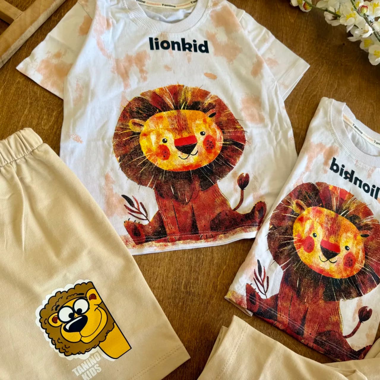 تیشرت شلوارک شیر Lion Kid (ایراددار) کد 6611-1 — تصویر ۳