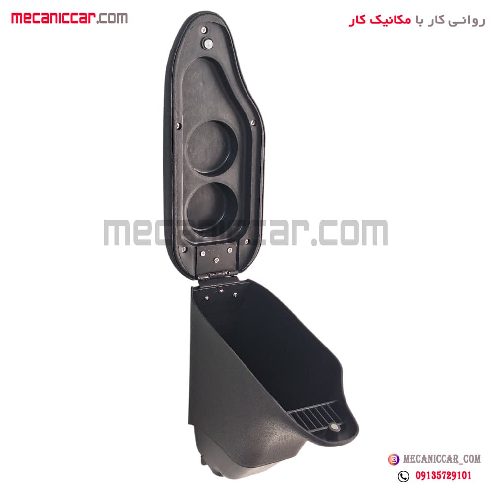 کنسول زیر ارنجی اسپرتی مشکی پژو 206 و 207 تیپ 2 — تصویر ۳