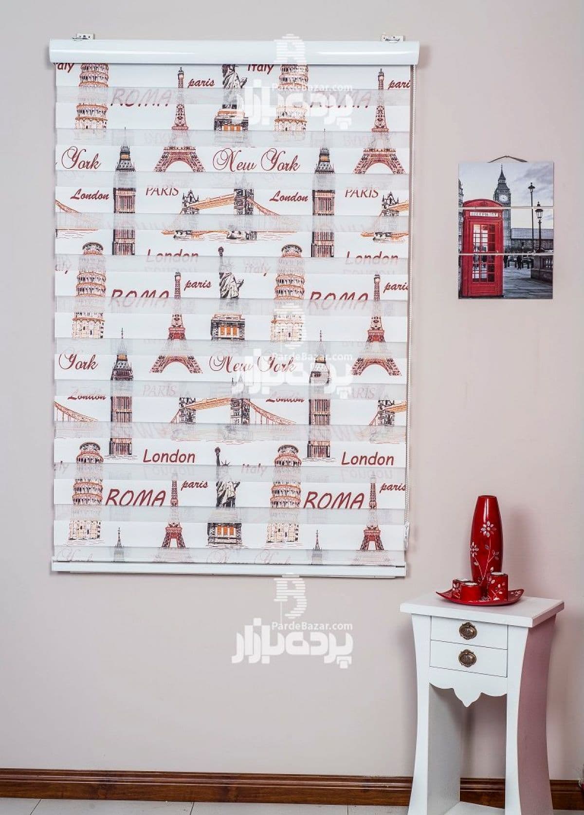 پرده زبرا تک سایز DZ1011 V-01