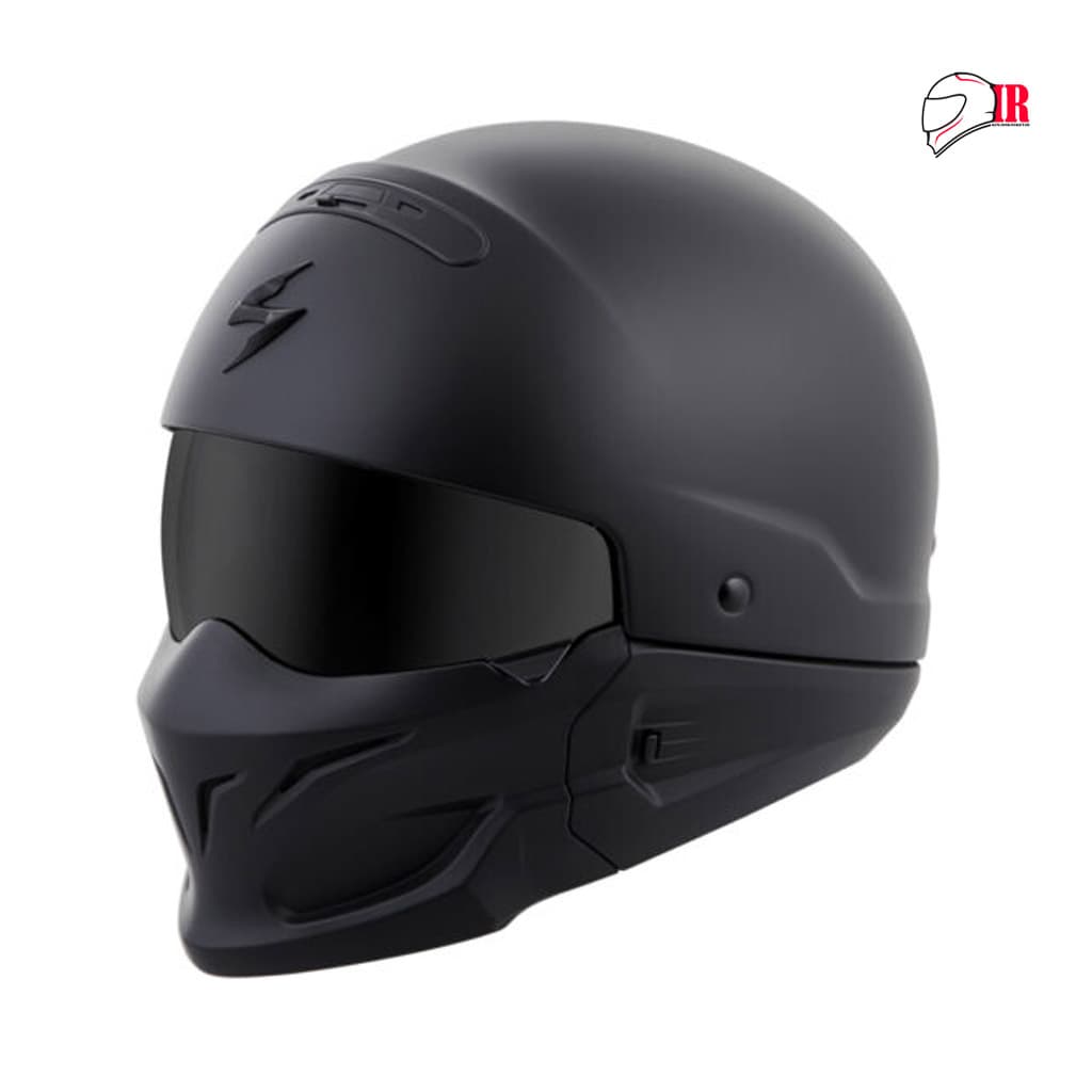 کلاه کاسکت اورجینال فیس متحرک اسکورپین مشکی مات مدلScorpion COV-01