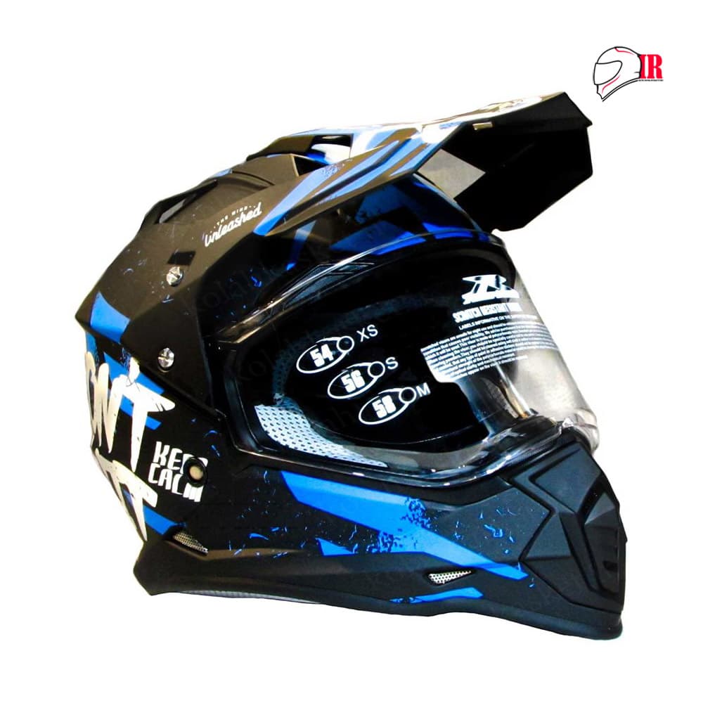 کلاه کاسکت فک ثابت اندرو راپیدو مدل 632 blk-blu