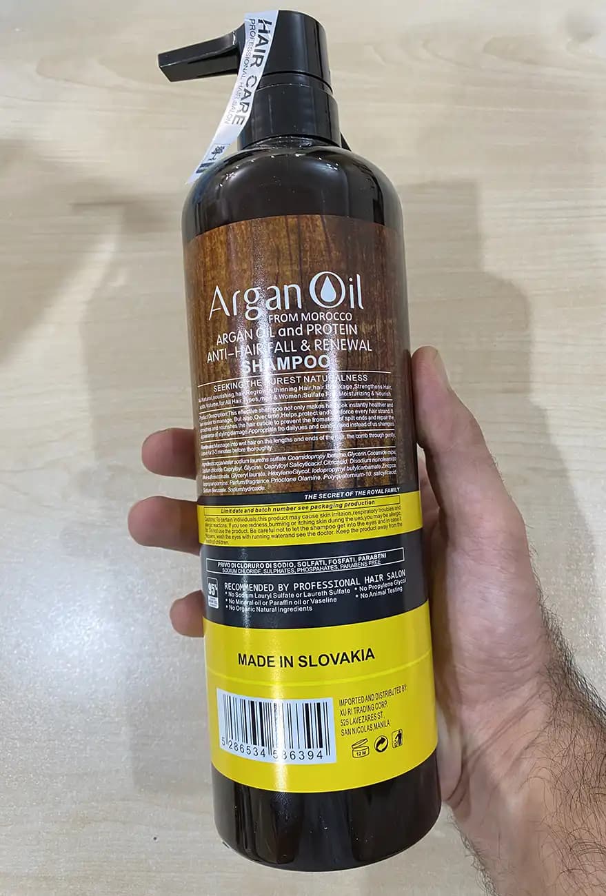 شامپو روغن آرگان بدون سولفات — تصویر ۳
