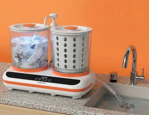 مینی لباسشویی و خشککن شارژی مدل Launder Twin HP200 از برند Porodo