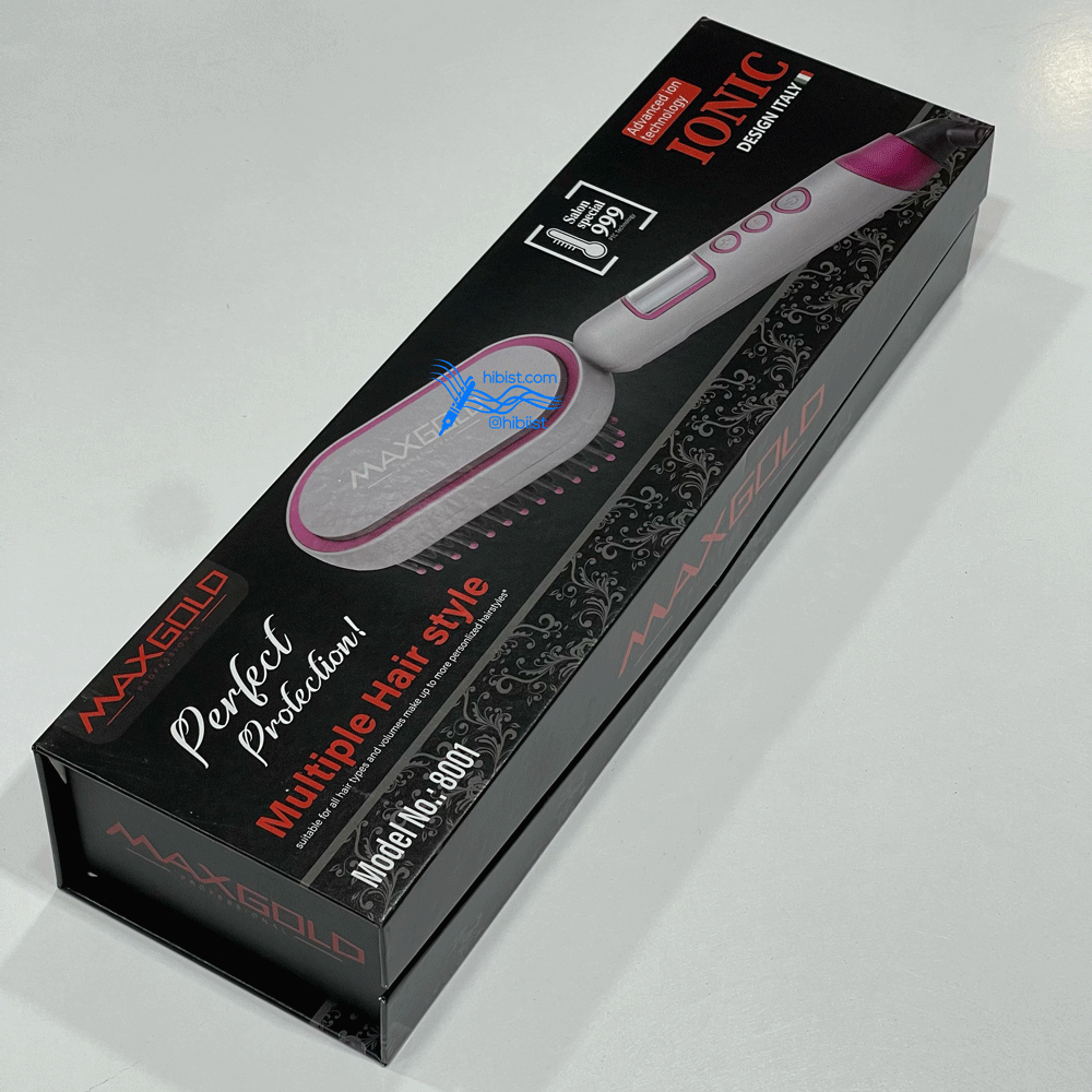 برس حرارتی فوق حرفه ای مکس گلد مدل REF-8001 — تصویر ۳