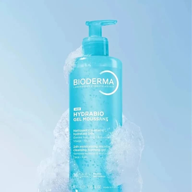 ژل شستشوی صورت بایودرما مدل Hydrabio Gel Moussant حجم 400 میلی لیتر — تصویر ۲