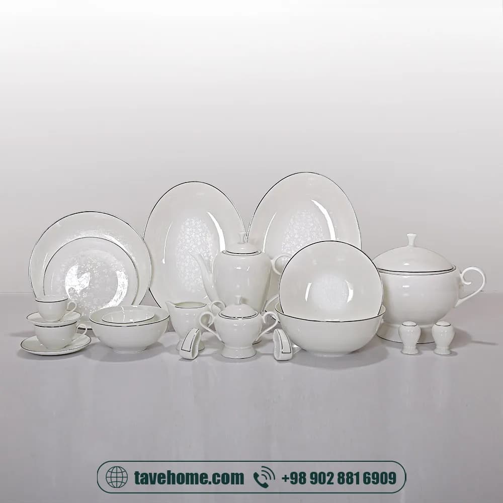 سرویس چینی141 پارچه بونانزا بانی پلاتین<span>BONANZA-BANI-Platinum code 5146 (11100021)</span>