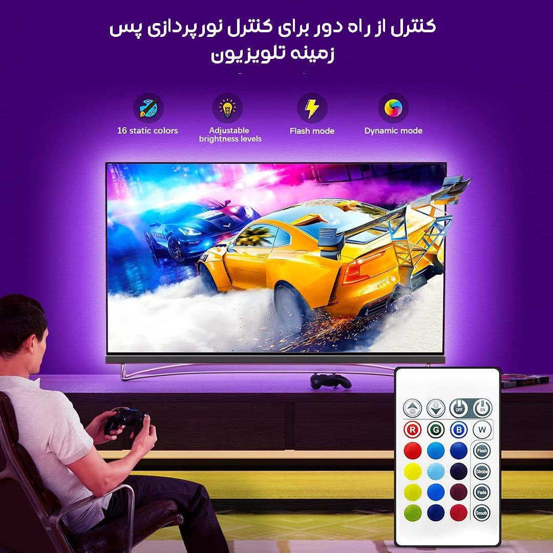 ریسه تلویزیون هوشمند مدل X1 مخصوص سایز 32 تا 69 اینچ، با کنترل و کانکتور USB — تصویر ۲