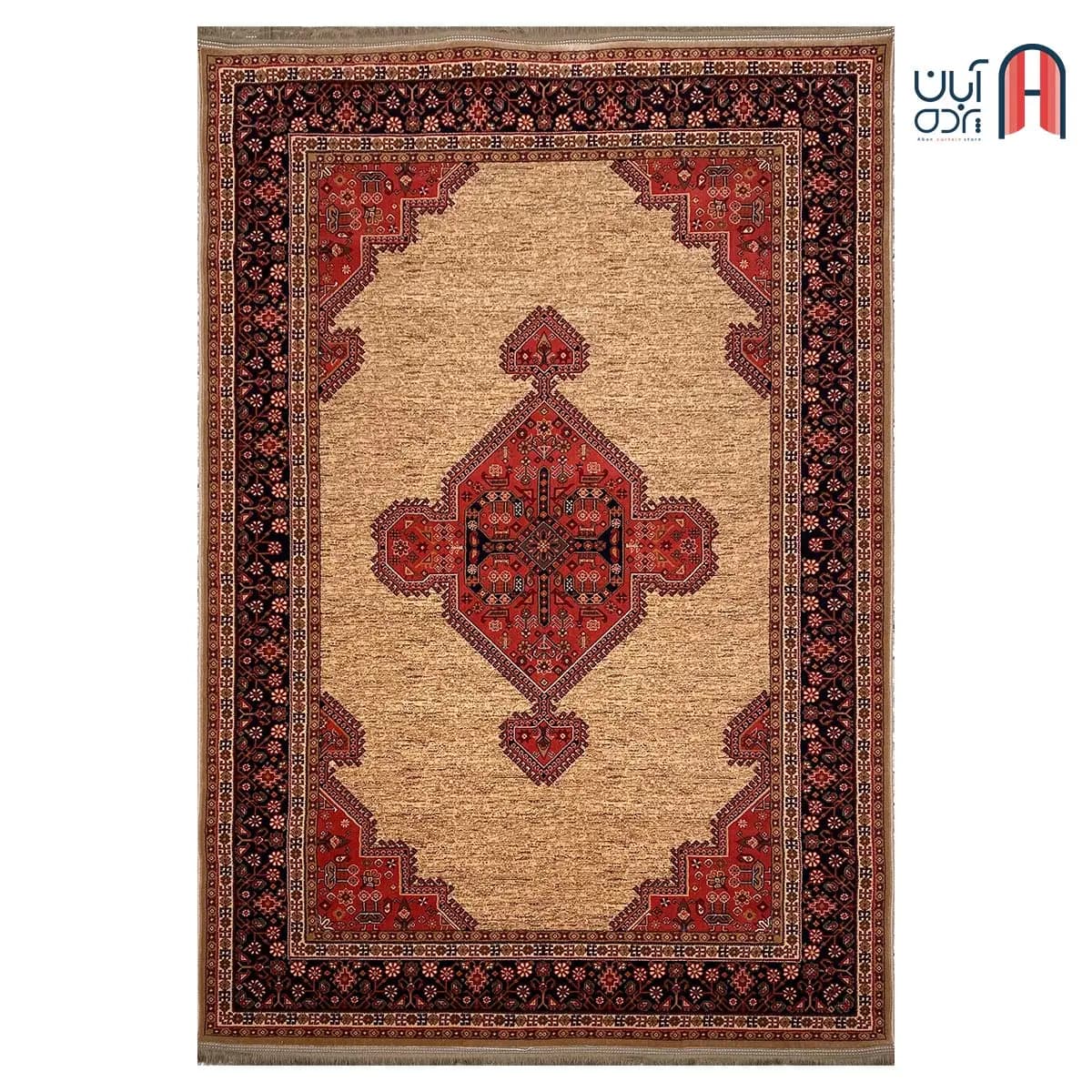 فرش کلکسیون خزان کد فرش 2-419، رنگ بژ چهارمتری