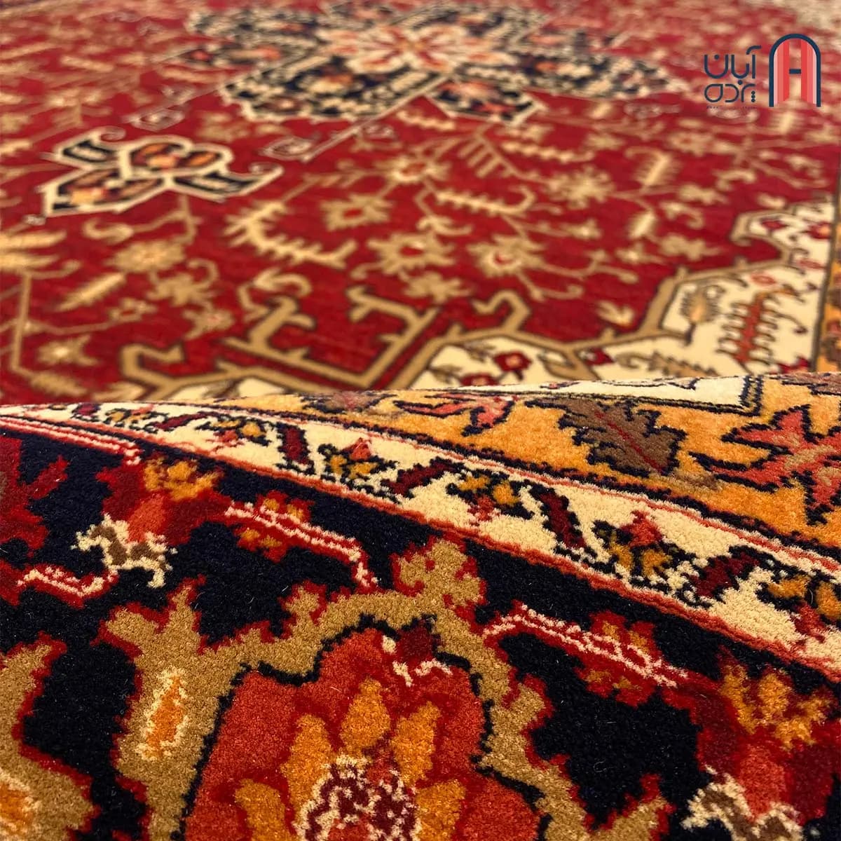 فرش کلکسیون خزان کد فرش 3-408، رنگ لاکی چهارمتری — تصویر ۴