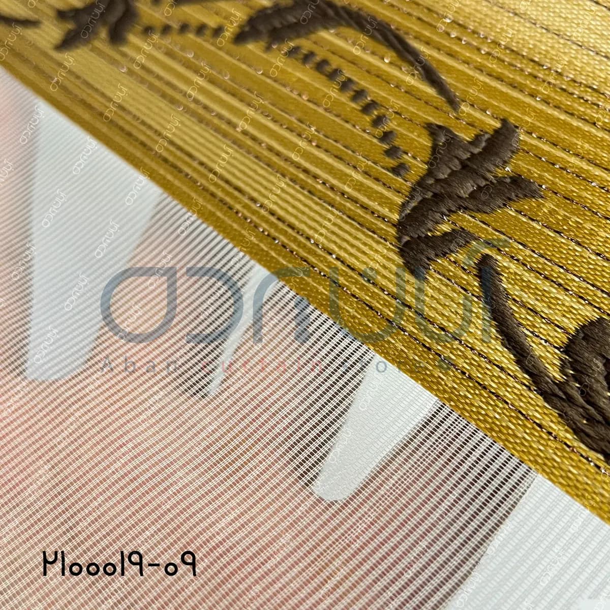 پرده زبرا طرح ختایی رنگ نسکافه ای پررنگ — تصویر ۴