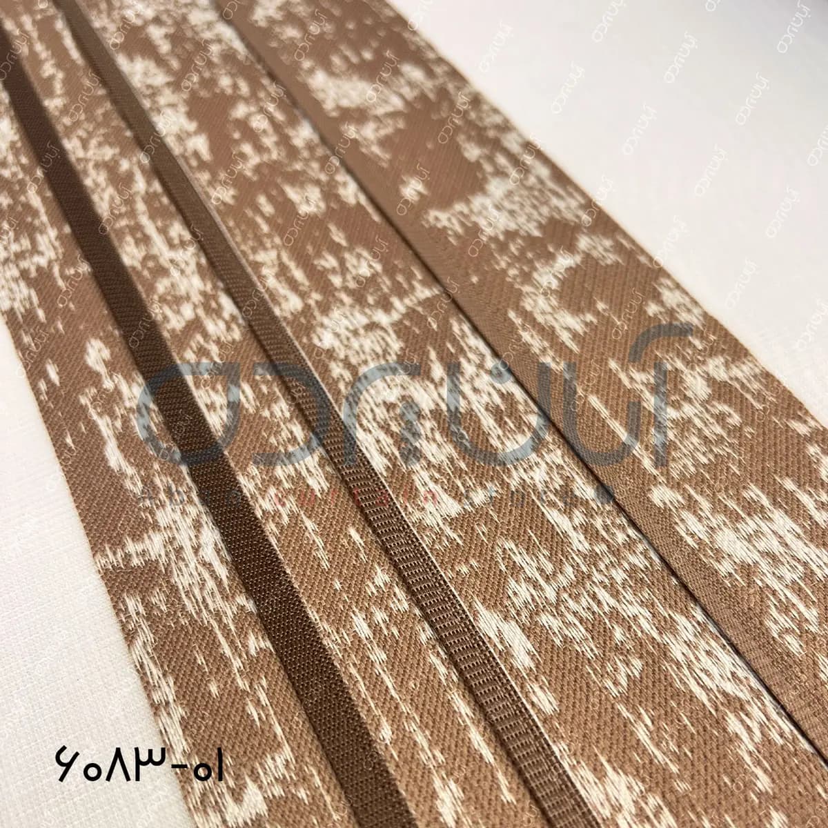 پرده زبرا پلیسه رنگ نسکافه ای تیره — تصویر ۲