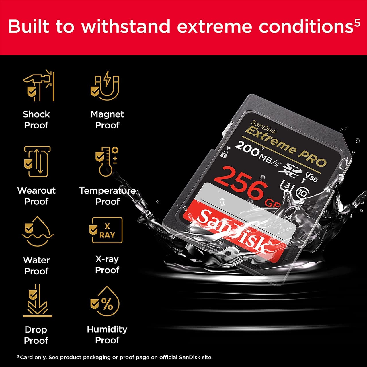 کارت حافظه SDXC سن دیسک مدل Extreme PRO ظرفیت 256 گیگابایت – 200MB/s — تصویر ۵