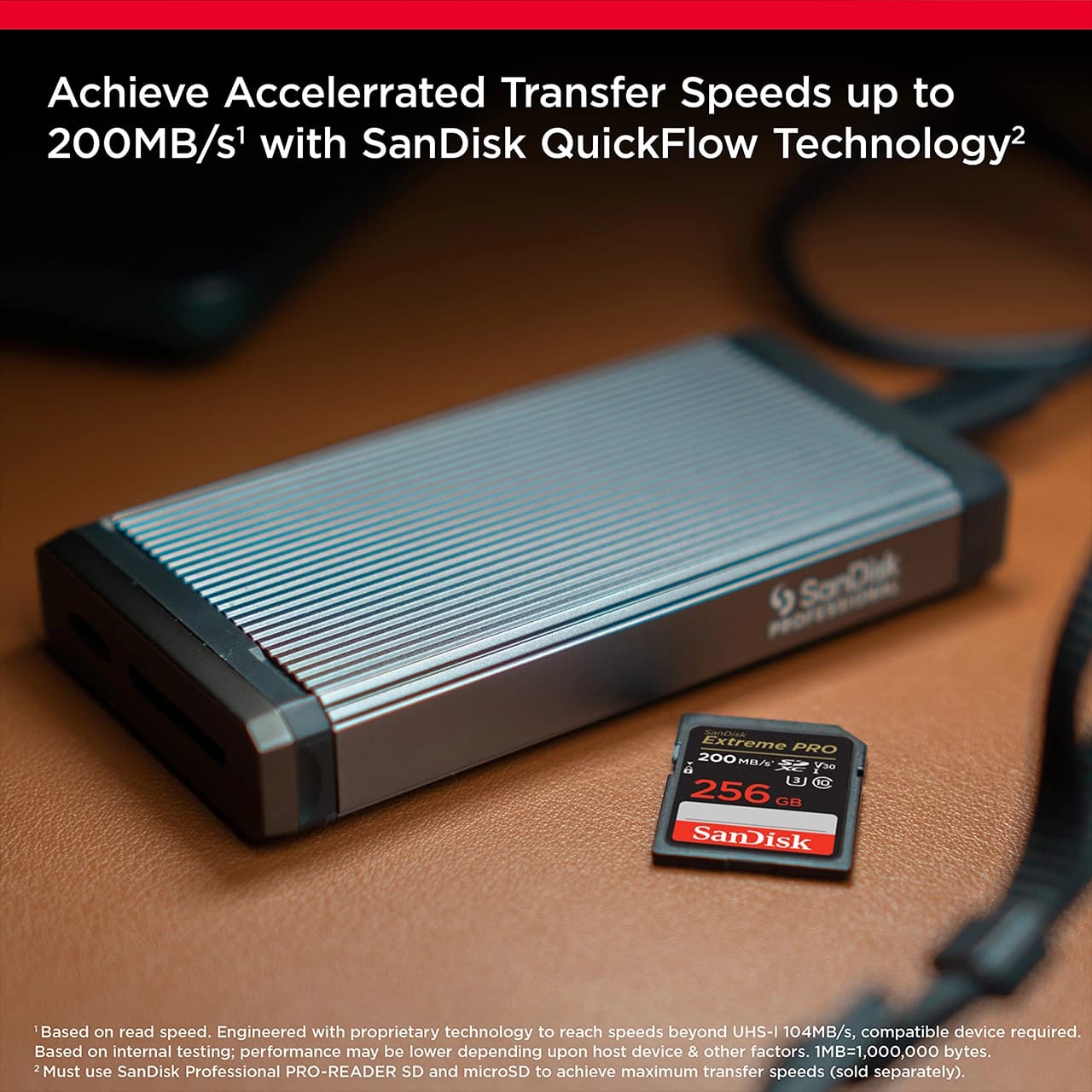 کارت حافظه SDXC سن دیسک مدل Extreme PRO ظرفیت 256 گیگابایت – 200MB/s — تصویر ۲