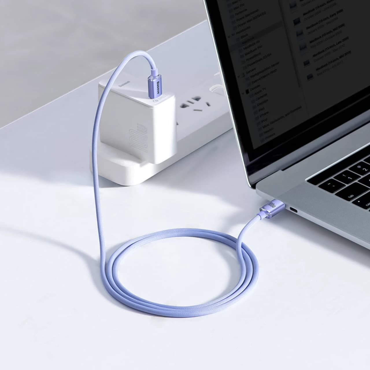 کابل تبدیل تایپ سی به تایپ سی بیسوس مدل CAJY000605 طول 1.2 متر توان 100 وات — تصویر ۸