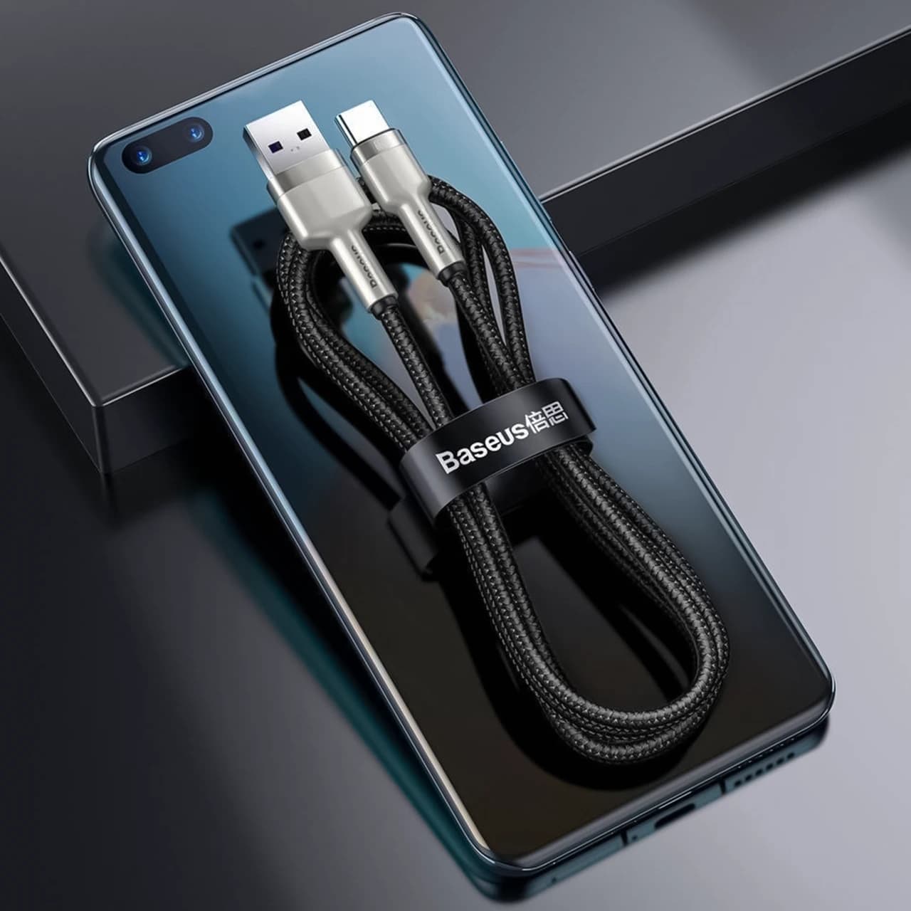 کابل تبدیل USB به تایپ سی بیسوس مدل CAKF با طول 25 سانتی متر و توان 66 وات — تصویر ۶