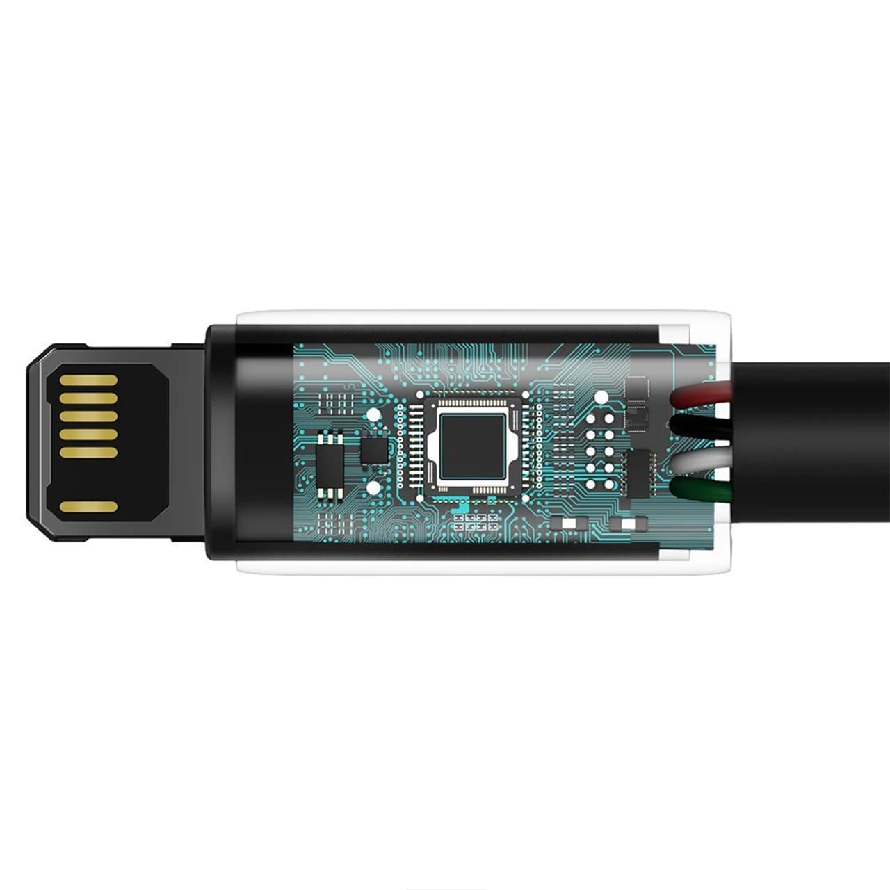 کابل تبدیل USB به لایتینیگ بیسوس مدل CALWJ طول 2 متر توان 2.4 آمپر — تصویر ۴