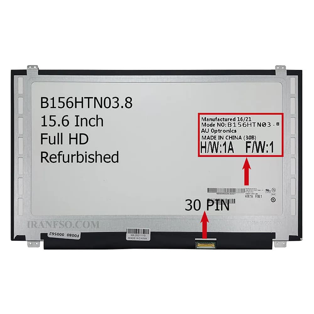 ال ای دی لپ تاپ 15.6 AUO B156HTN03.8 GradeA نازک مات 30 پین Full HD