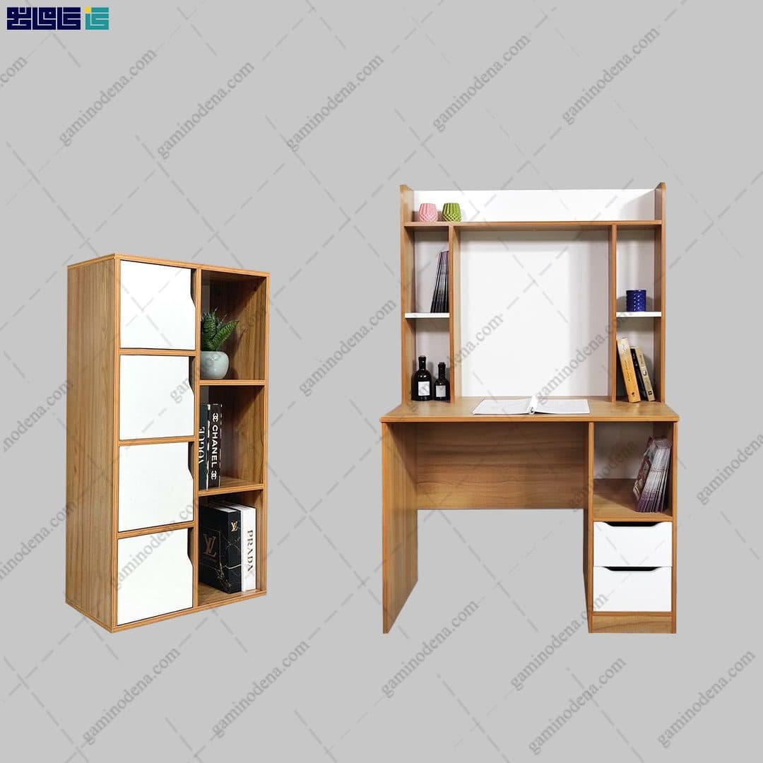 ست میز تحریر و کتابخانه مدرن همراز