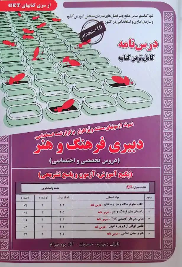 کتاب استخدامی دبیری فرهنگ و هنر حیطه تخصصی (درسنامه و تست)