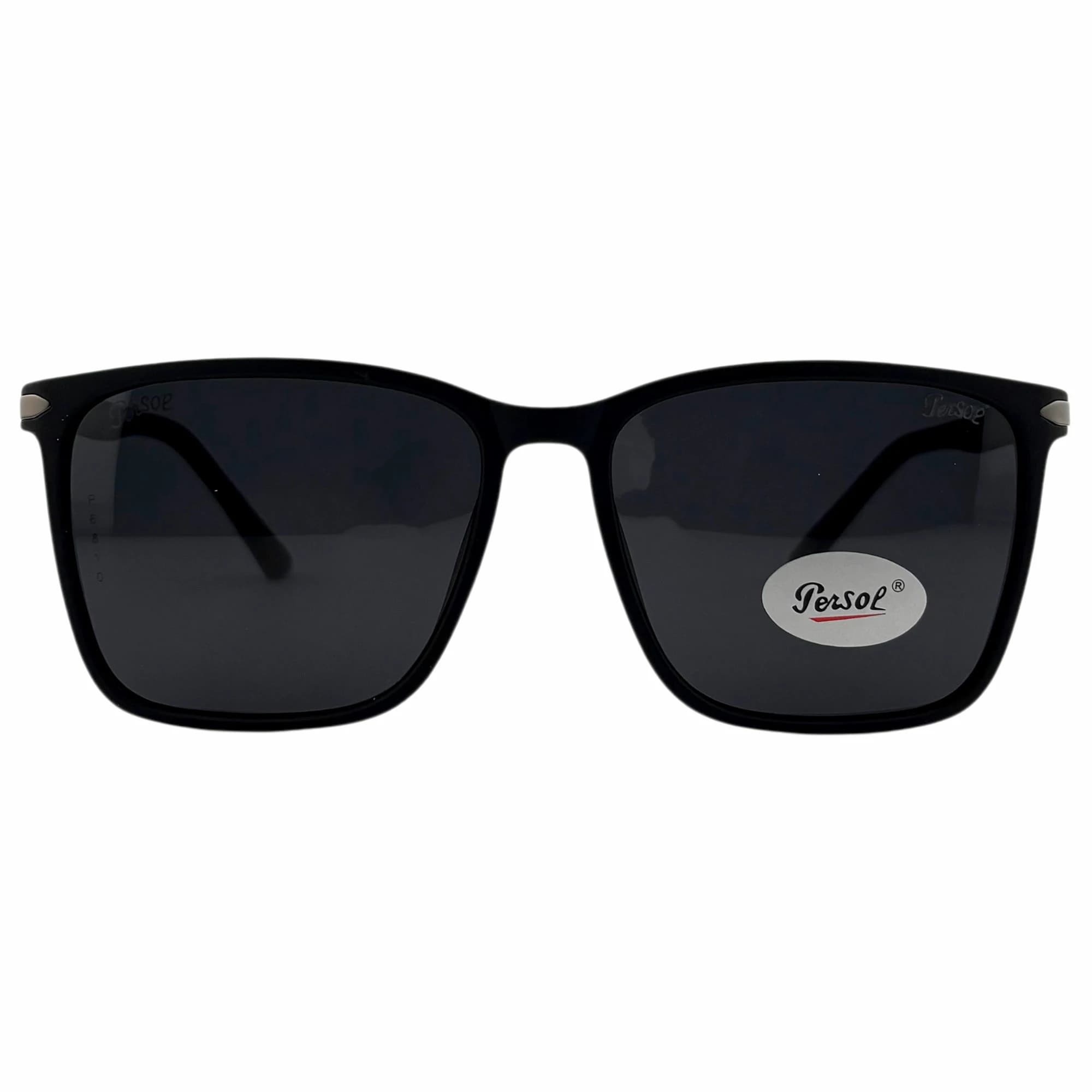 عینک آفتابی مستطیلی پرسول مشکی Persol p6810 blk