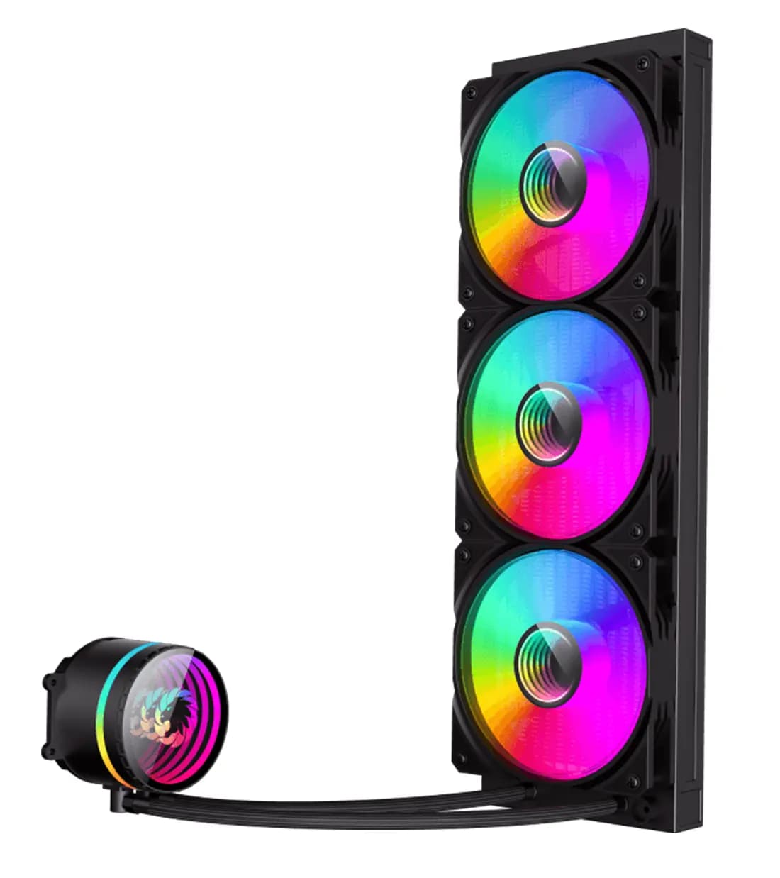 خنک کننده مایع پردازنده گیم مکس مدل IceBurg 360 Infinity Black — تصویر ۹
