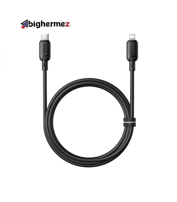 کابل شارژ سریع USB-C به Lightning بیسوس مدل Silky 20W طول 1m – مشکی