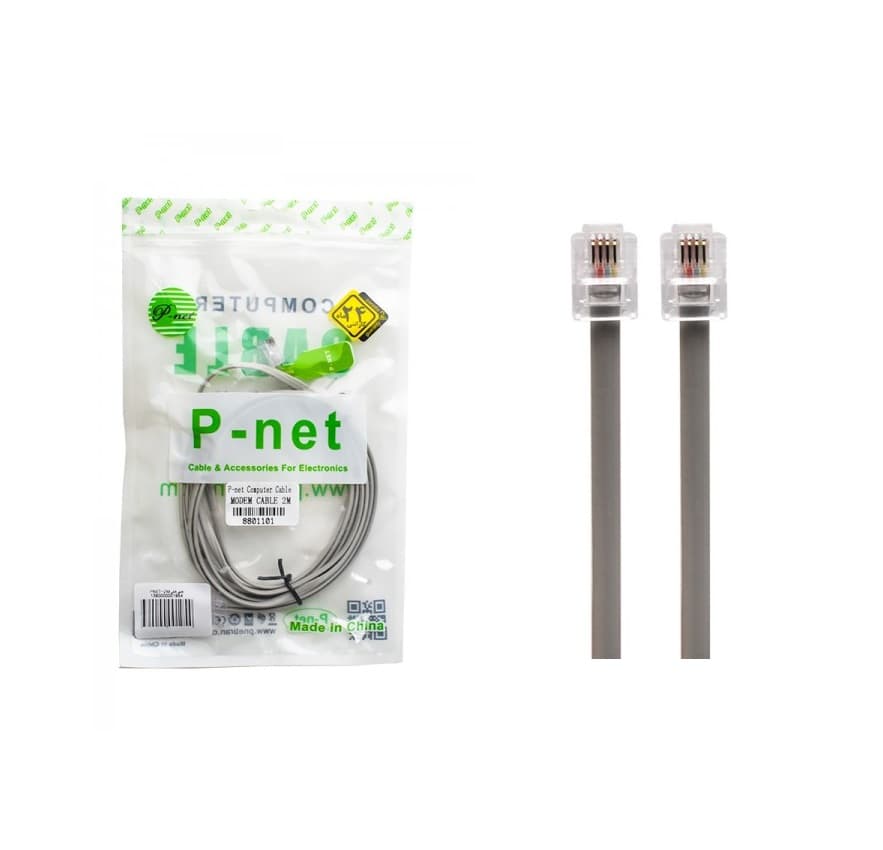 کابل تلفن پکدار P-net طول 2 متر