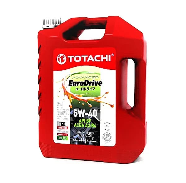 روغن موتور خودرو بنزینی، توربوشارژ، هیبریدی، تنفس طبیعی توتاچی مدل Euro Drive 5w-40 SP 5W-40 حجم 4 لیتر