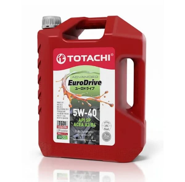 روغن موتور خودرو بنزینی، توربوشارژ، هیبریدی، تنفس طبیعی توتاچی مدل Euro Drive 5w-40 SP 5W-40 حجم 4 لیتر — تصویر ۲