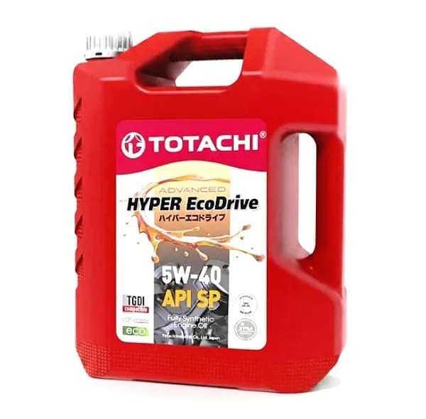 روغن موتور خودرو بنزینی، توربوشارژ، تنفس طبیعی توتاچی مدل Hyper Eco Drive 5w-40 SP 5W-40 حجم 4 لیتر