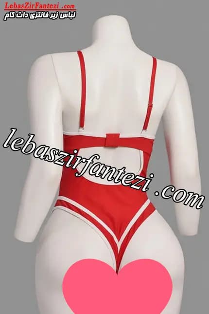 بادی پرستاری فنردار مدل قرمز سفید | لباس فانتزی nurse کد 399 — تصویر ۲