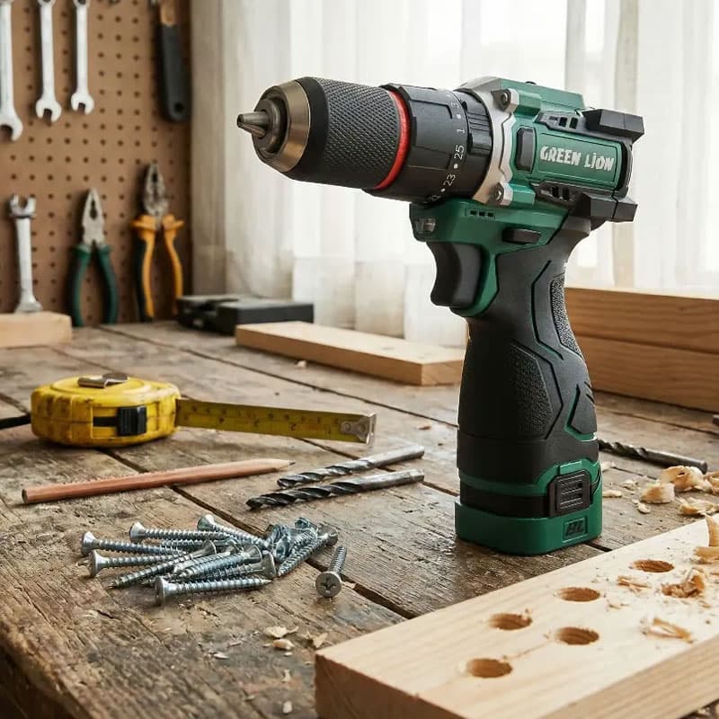 دریل شارژی چکشی 18 ولت گرین لاین Green Lion GD-15 Pro Drive Cordless Hammer Drill — تصویر ۵