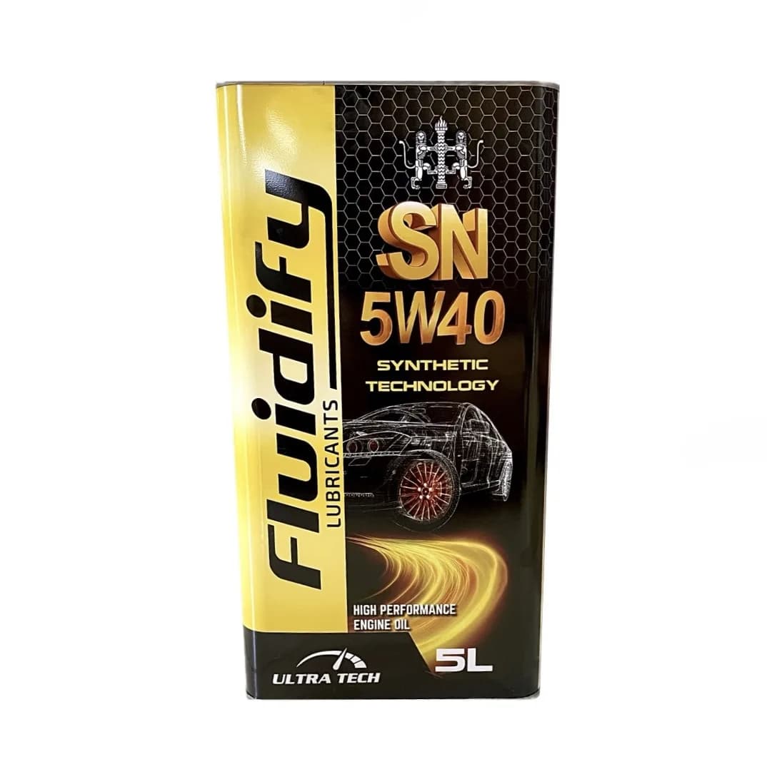 روغن موتور خودرو بنزینی فلو دی فای مدل 5w40 SN 5W-40 حجم 5 لیتر