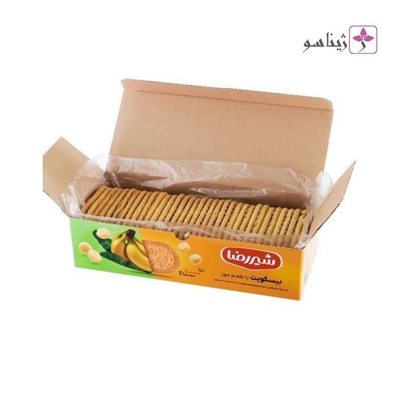 بیسکویت با طعم موز شیررضا – 600 گرم — تصویر ۳