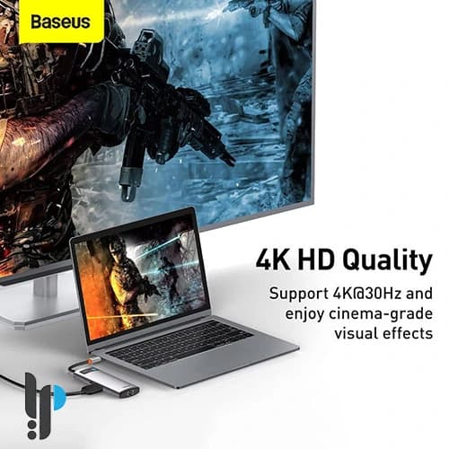 هاب 6 پورت USB-C بیسوس مدل Baseus Cahub-CW0G — تصویر ۵