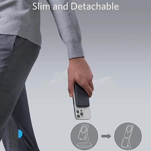 شارژر بی سیم و پاوربانک مگنتی انکر مدل 633 Magnetic Wireless Charger B25A7 — تصویر ۵