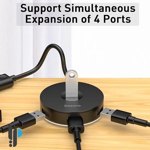 هاب چهار پورت USB 3.0 بیسوس مدل CAHUB-F01 — تصویر ۴