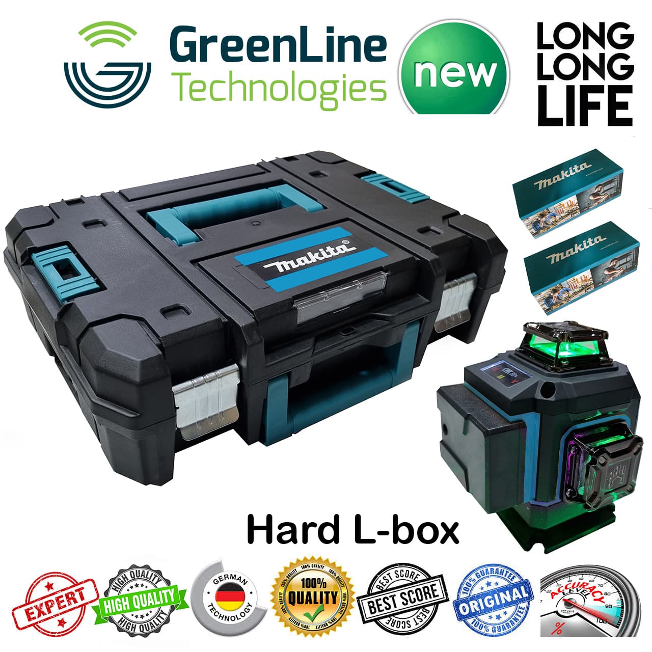 تراز لیزری ماکیتا مدل ترکیبی نور سبز کد 16Lines-BOX -360 سری فوق هوشمند — تصویر ۱۱