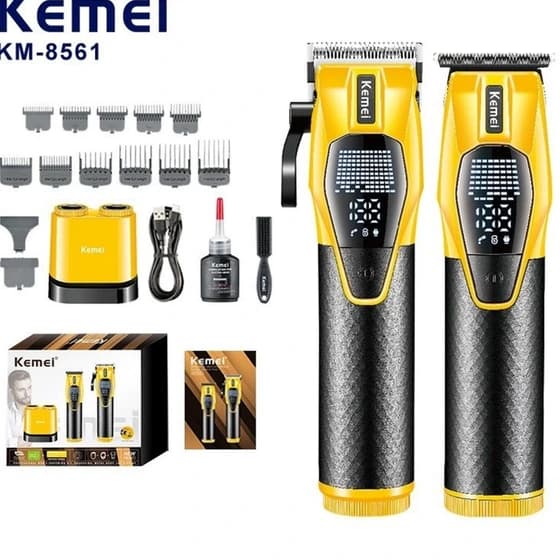 ست ماشین اصلاح کیمی مدل KM-8561 با تیغه استیل ضد زنگ — تصویر ۳