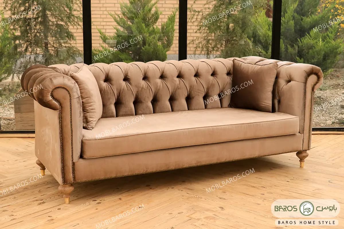 مبل کلاسیک کاجی و چستر دسته پی — تصویر ۶